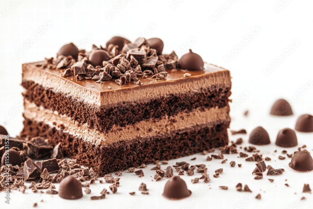 Delicious Chocolate Cake with Chocolate Shavings Delicious Chocolate Cake with Chocolate Shavings