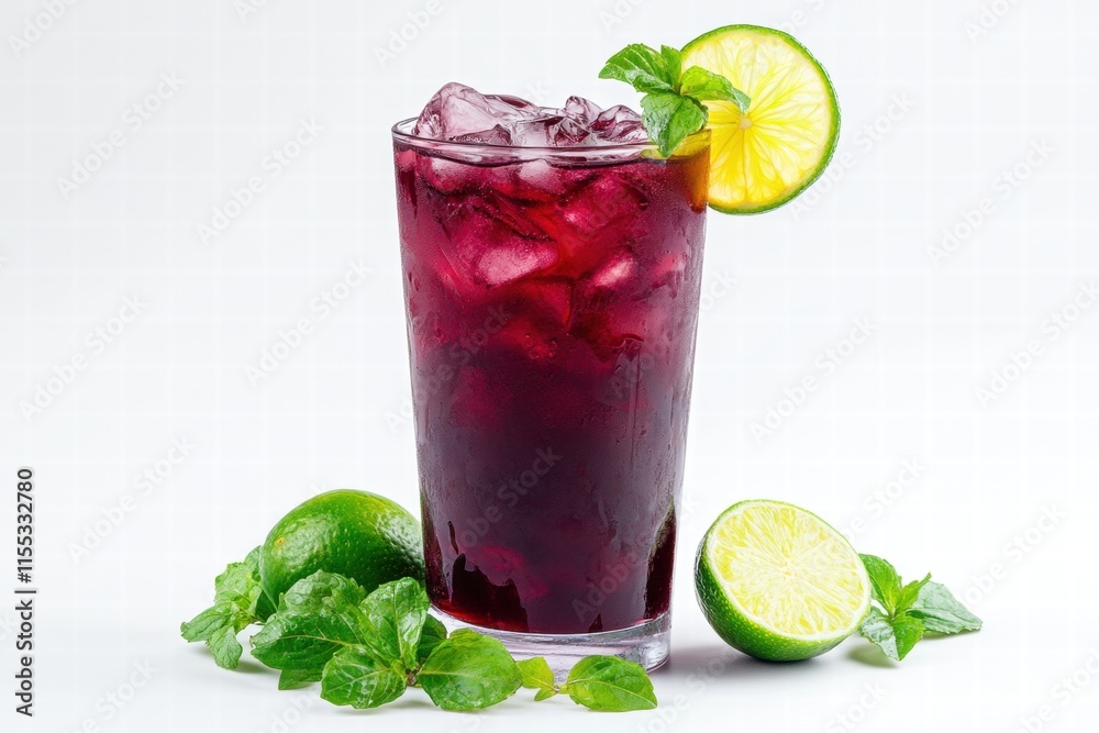 Refreshing Iced Blackberry Lime Drink with Mint Refreshing Iced Blackberry Lime Drink with Mint