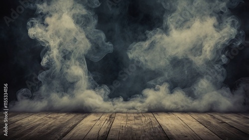 Smoke And Fog Effect With Empty Center - Spooky Halloween Backdrop