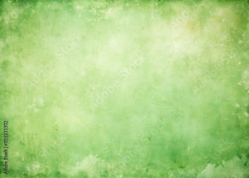 Vintage green watercolor background. Retro image with aged paper effect and grainy texture.