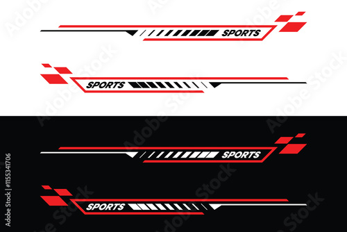 Vector colors speed stripes pattern sticker label for vehicles moto or sports car background