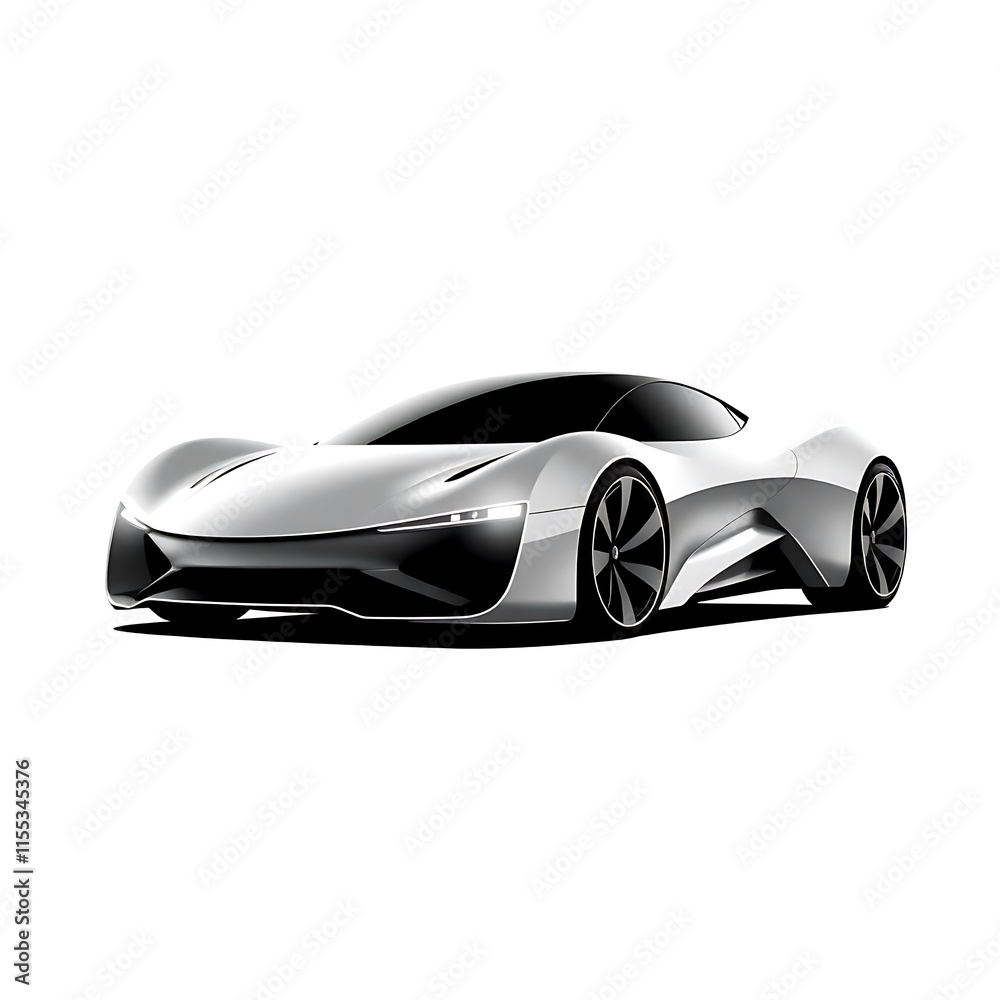 Modern Car Realistic vehicle with creative style Modern Car Realistic vehicle with creative style
