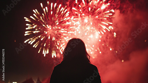 Watching Fireworks photo