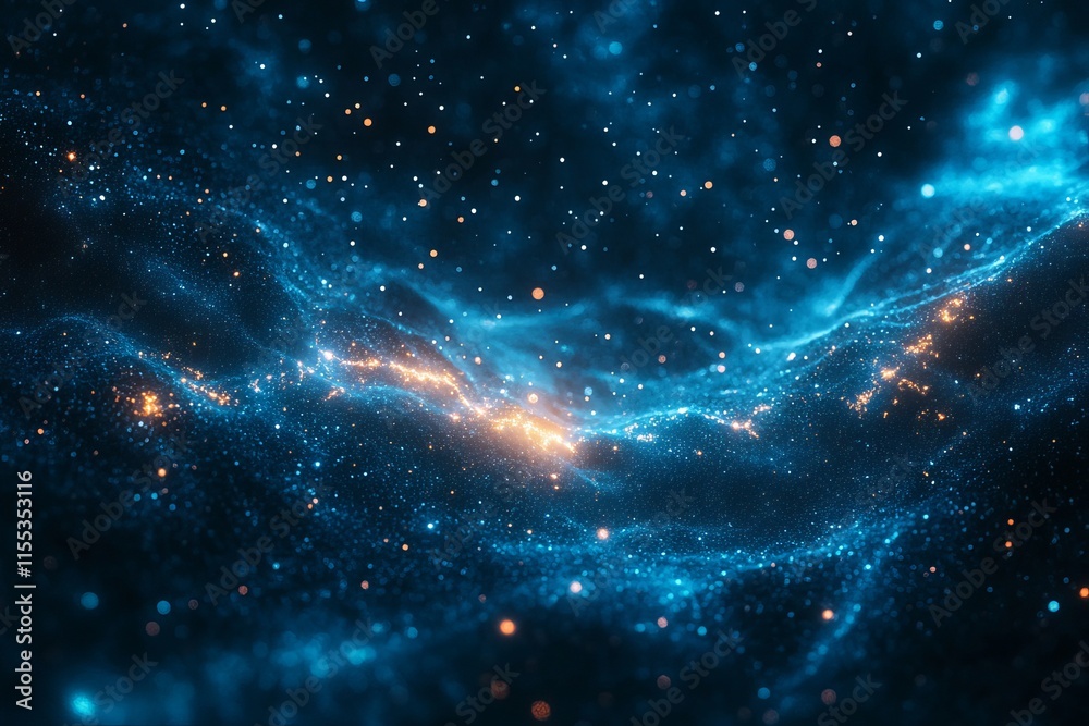 Obraz premium Starry Night Sky with Celestial Glow