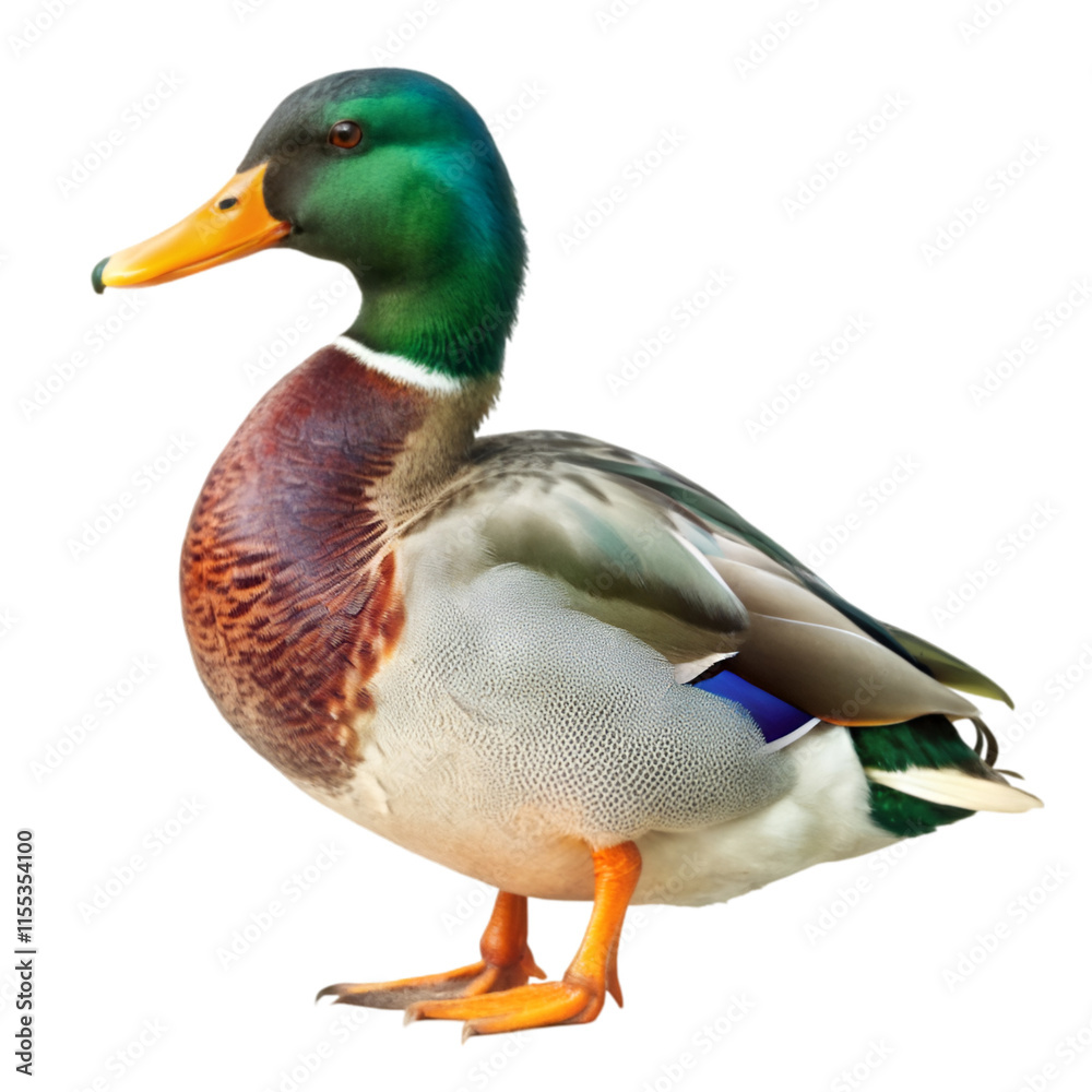 Obraz premium Mallard duck isolated on transparent background