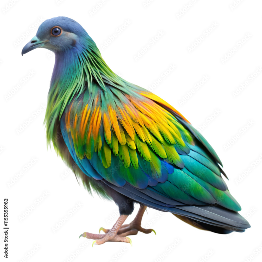 Obraz premium Nicobar pigeon isolated on transparent background