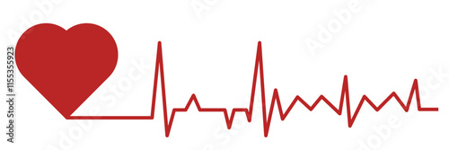 Cardiogram design elements. Heartbeat. Healthy heart cardiograms.