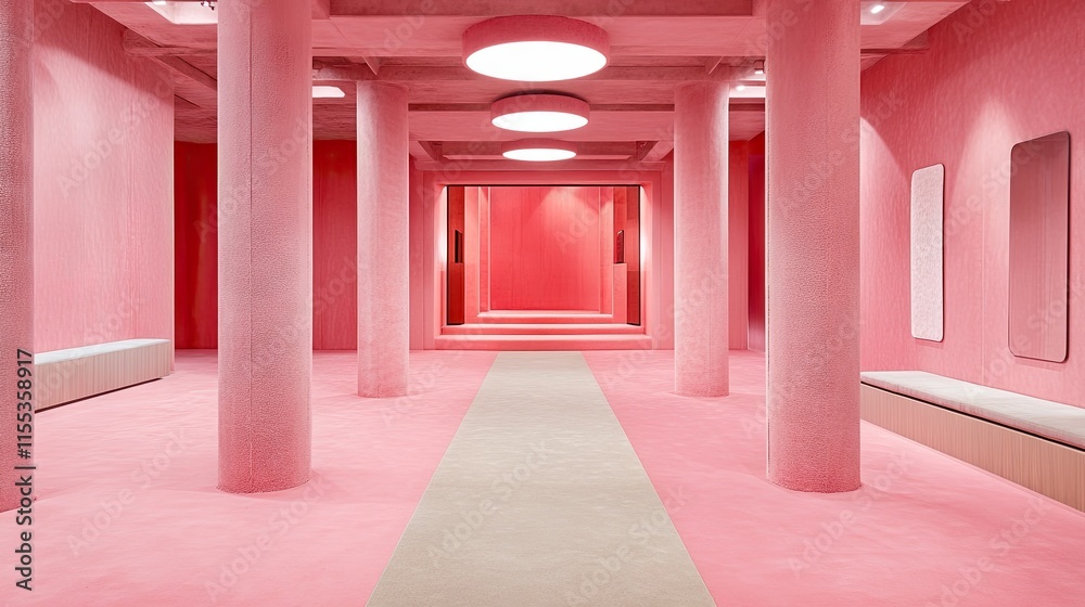 Contemporary pink runway with simple, clean lines and a spacious, neutral-toned layout for message integration. Contemporary pink runway with simple, clean lines and a spacious, neutral-toned layout for message integration.