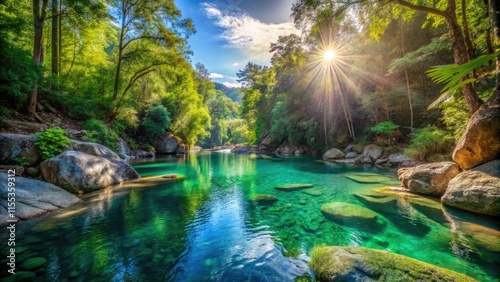 Crystal Clear Swimming Hole:  Scenic Summer Escape - Best Natural Pools & Waterfalls photo