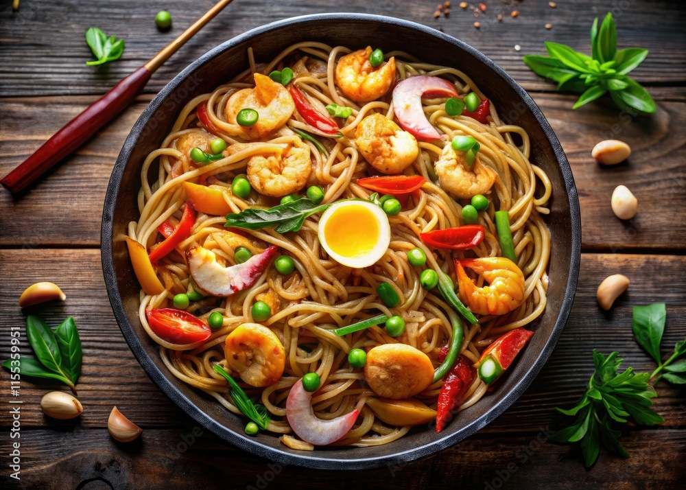 Delicious Asian Stir-Fry Noodles: Shrimp, Beef, Pork, Chicken & Egg Recipe - Yakisoba Inspiration Delicious Asian Stir-Fry Noodles: Shrimp, Beef, Pork, Chicken & Egg Recipe - Yakisoba Inspiration