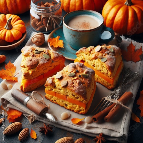 18 Autumn inspired scones flavored with pumpkin puree and warm s photo