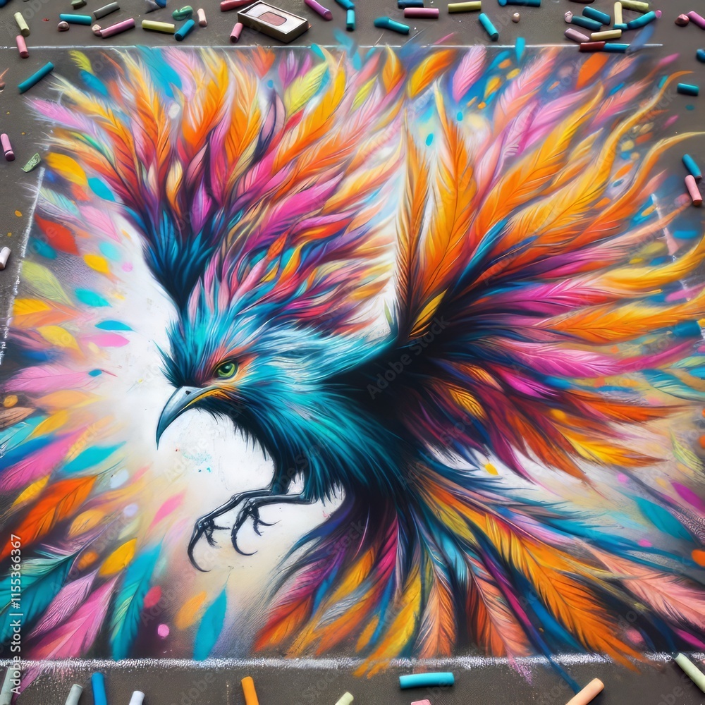 19 Exploding Bird Chalk Izobrajenie 1 iz 4 19 Exploding Bird Chalk Izobrajenie 1 iz 4