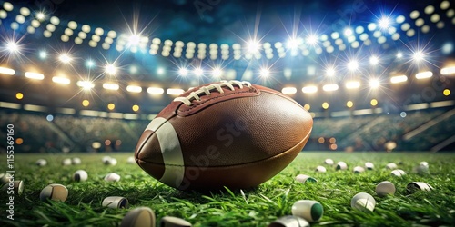 NFL Football Game, Money, Bokeh, Field, Night Game, Stadium Lights, Wealth, Success, American Football, Gridiron, Winning, Victory, Prize Money, Big Game