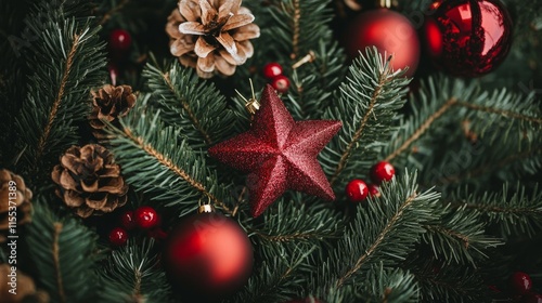 Christmas background, wallpaper, Christmas tree, fairy lights, tinsel, New year, decorations, winter wonderland, snowflakes, snow, lights , ornaments.