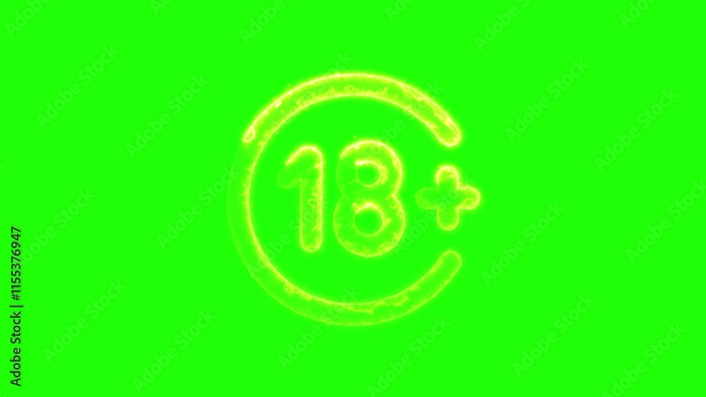 18 Plus movie icon . Adult content. Over 18 age oldering only censored animation video. Word 18+ in retro-futuristic style, written in red,stands out against a green space background 18 Plus movie icon . Adult content. Over 18 age oldering only censored animation video. Word 18+ in retro-futuristic style, written in red,stands out against a green space background