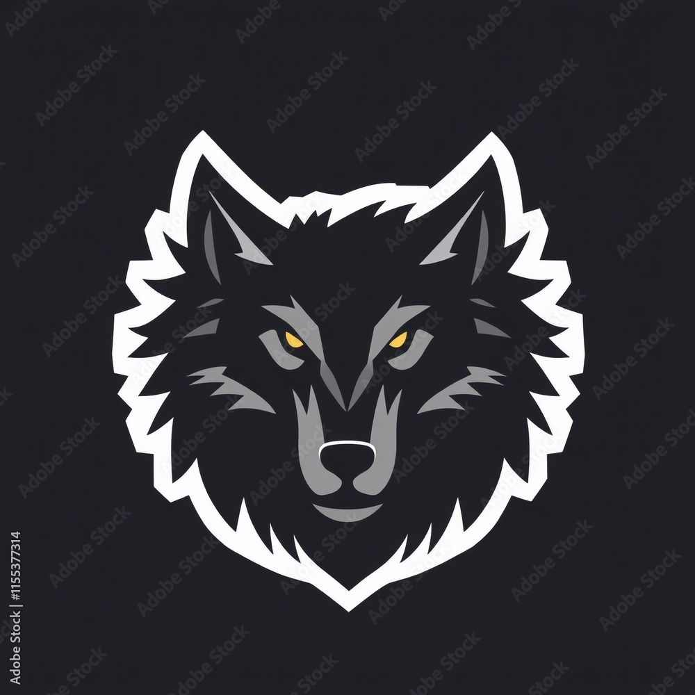 Obraz premium wolf logo shape design