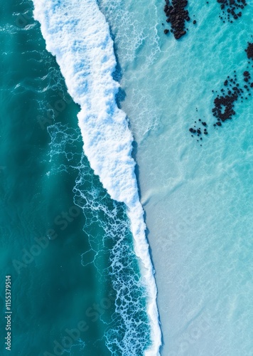 Beach Wallpaper of Aerial drone photo of waves crashing on the beach in forkland (fuvahmulah) in maldives beach wallpaper summer wallpaper beach background tropical nature photo