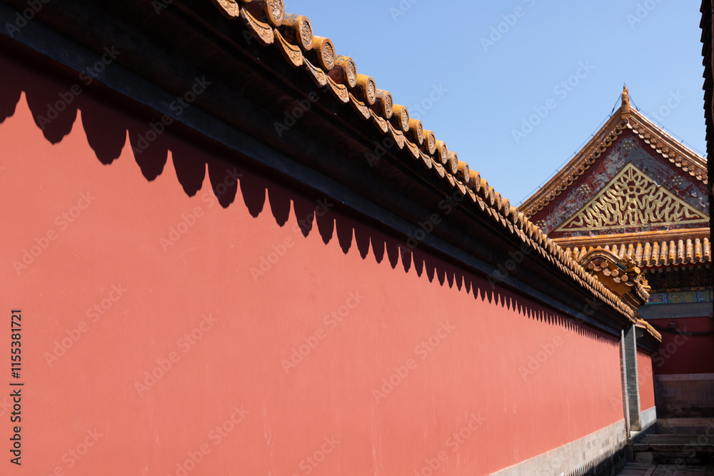 Eaves of ancient buildings in the Summer Palace Corridor, Beijing, China Eaves of ancient buildings in the Summer Palace Corridor, Beijing, China