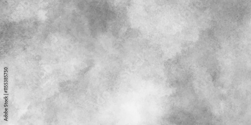 Gray abstract watercolor painting textured on white paper background, Black grey Sky with white cloud , marble texture background Old grunge textures design,Concrete old and grainy wall white color gr
