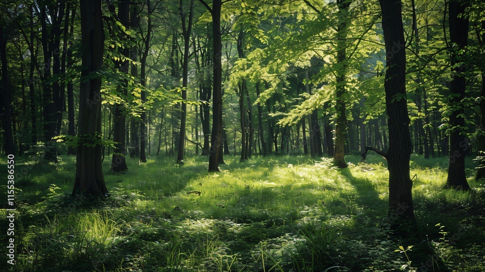 The Scenic Scene of a Dense Forest and the Beauty of Nature The Scenic Scene of a Dense Forest and the Beauty of Nature