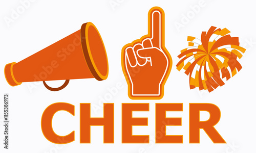 Cheerleading items vector
