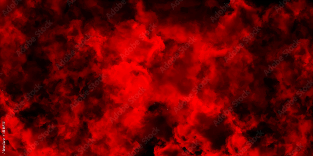 Abstract Red grunge watercolor Grunge marbled pattern and rough paint brush strokes in Teal color powder explosion. Rough red and dark watercolor brush drawn. Smoke Overlays black Background.