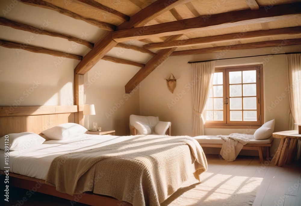 Capturing the Warmth and Elegance of a Cozy Hotel Bedroom in High Detail Capturing the Warmth and Elegance of a Cozy Hotel Bedroom in High Detail