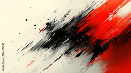 Abstract red and black diagonal motion blur.