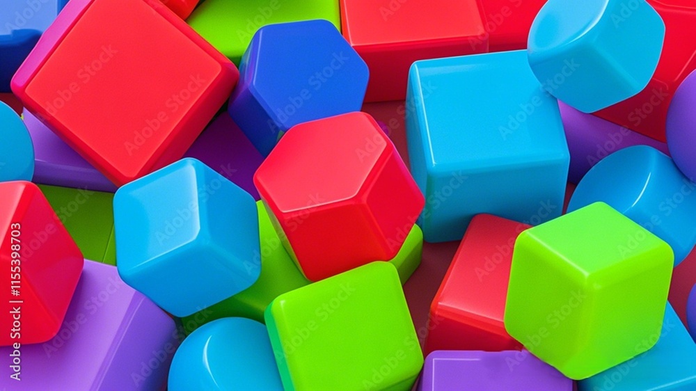 Colorful square cube background image Colorful square cube background image