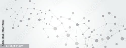 Abstract connection structure. Vector science background. Template banner for your design
