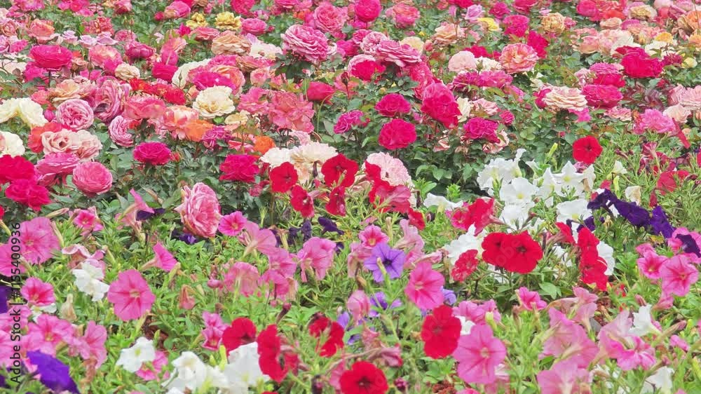 Bees swarming on flowers