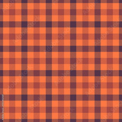 Home background texture check, wallpaper textile seamless vector. Marketing fabric plaid pattern tartan in orange and pink colors.