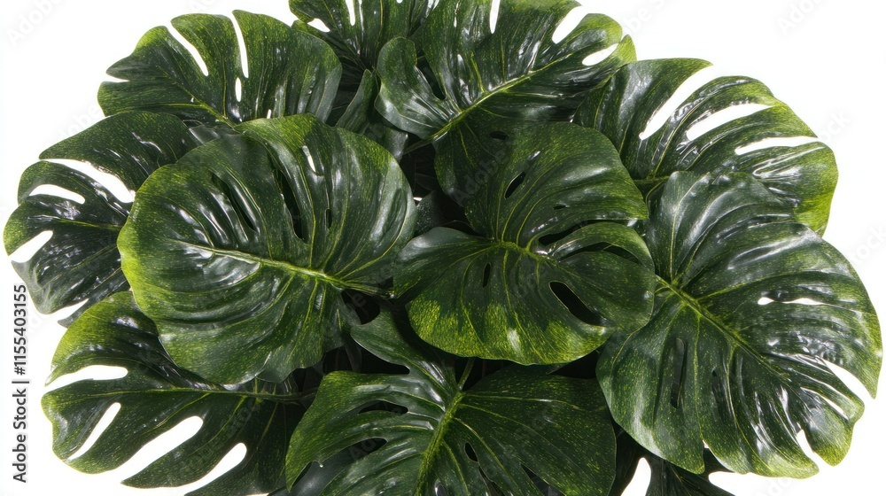 Lush Green Monstera Deliciosa Leaves Lush Green Monstera Deliciosa Leaves