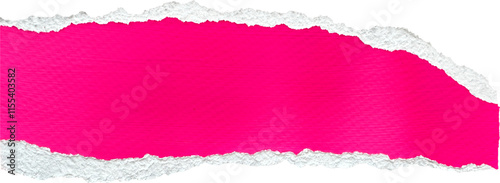 Pink and White Painted Ripped Paper Piece