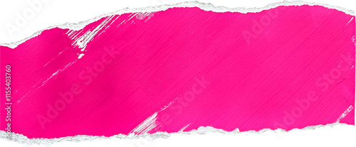 Pink and White Painted Ripped Paper Piece