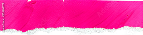 Pink and White Painted Ripped Paper Piece