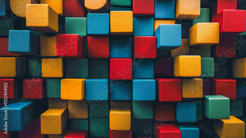 “Block Masterpiece: A Perfect Square of Colors”