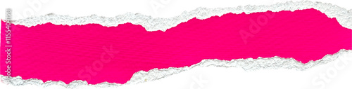 Pink and White Painted Ripped Paper Piece