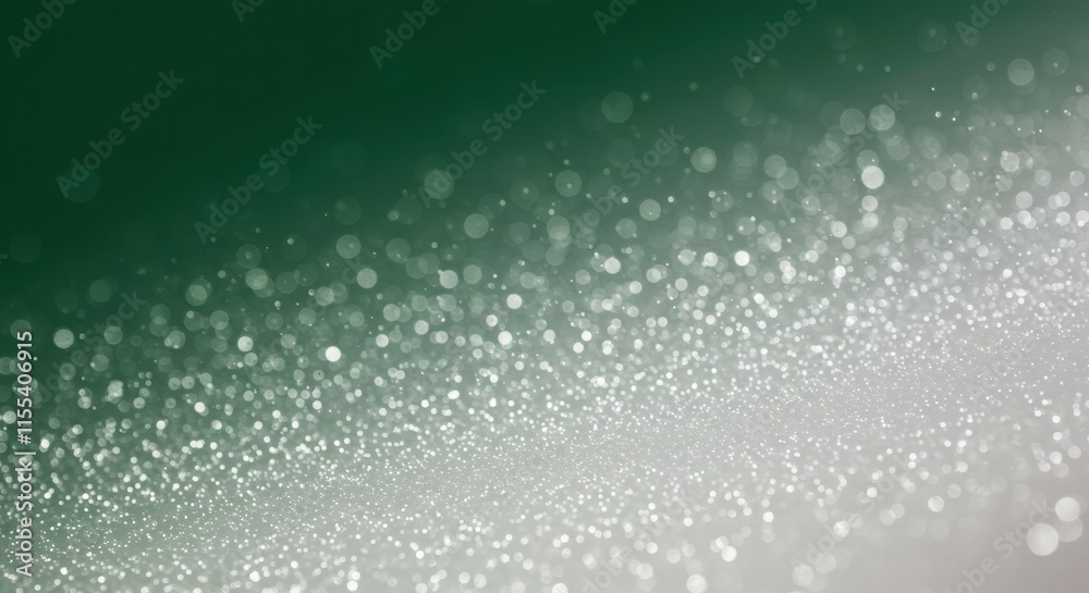 Obraz premium Abstract Emerald Bokeh: A mesmerizing blend of emerald green and soft white, creating an abstract bokeh effect. The soft, out-of-focus lights evoke a sense of dreamlike wonder.