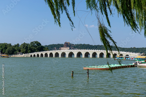 Seventeen Hole Bridge, Kunming Lake, Summer Palace, Beijing, China photo