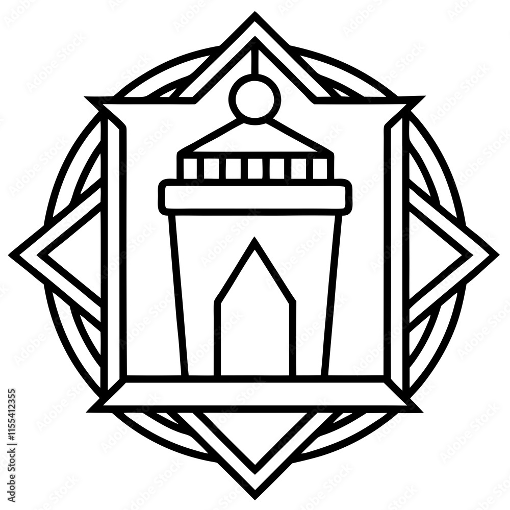 Advertisement Line Art Vector Illustration Advertisement Line Art Vector Illustration