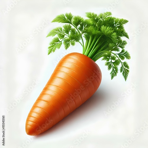 Carrot Isolated on Solid White Background photo