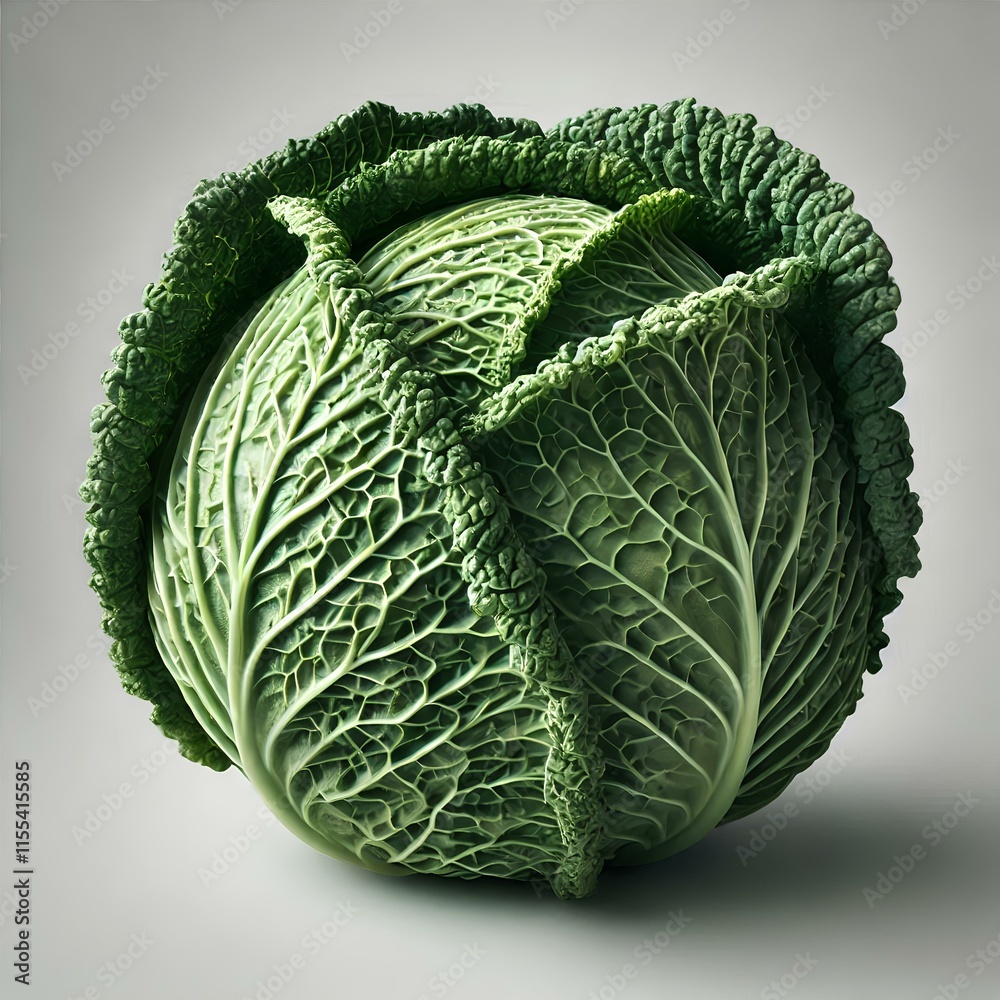 Obraz premium Fresh Cabbage Isolated on White Background