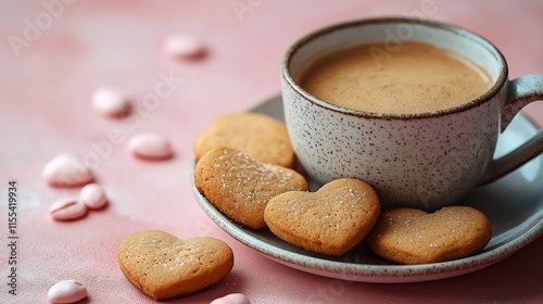 cup of coffee and cookies