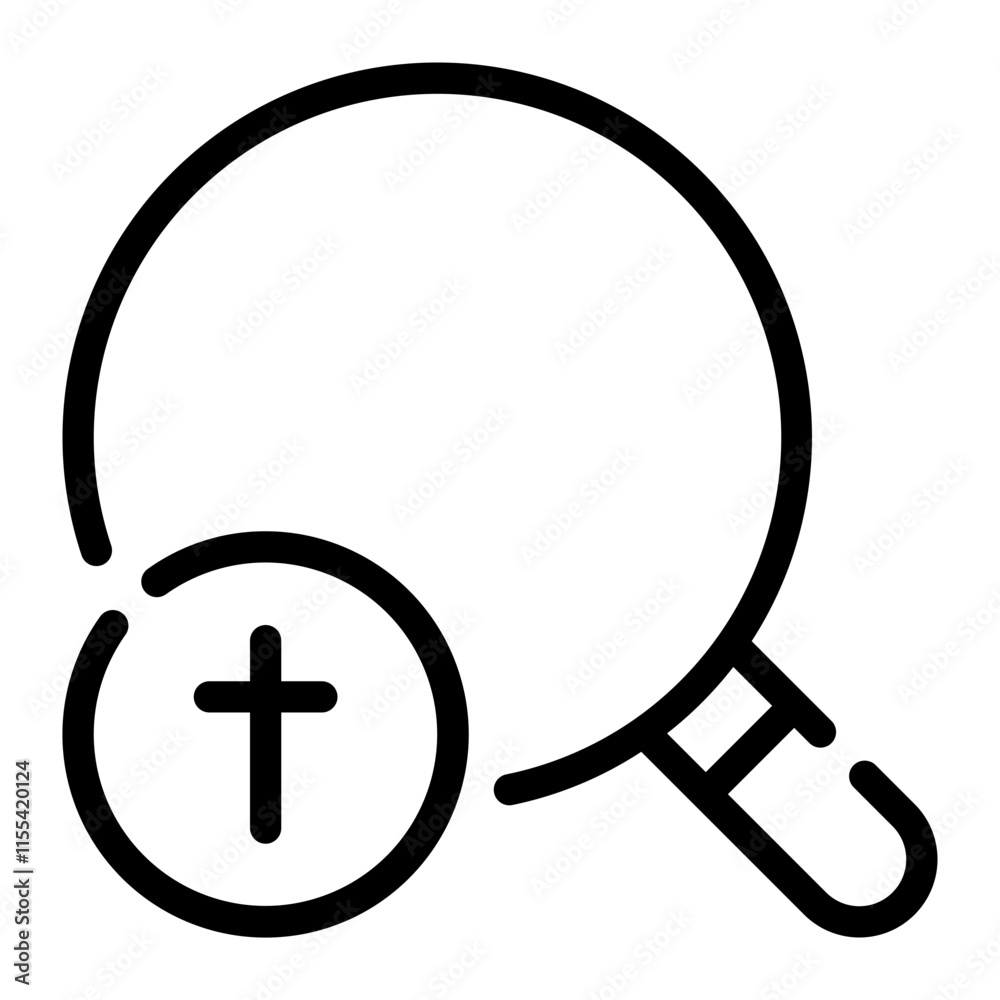 Fototapeta premium christianism line icon