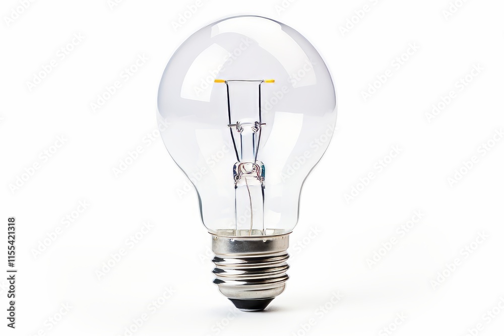 Isolated LED Light Bulb, Modern Energy Efficient Lighting Solution on White Background Isolated LED Light Bulb, Modern Energy Efficient Lighting Solution on White Background