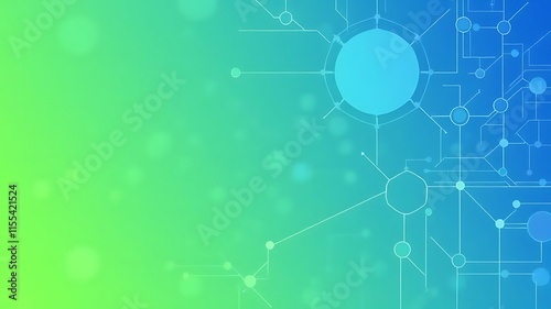 blue and yellow gradient geometric shape background with transparent white layer in the shape of virtual world data