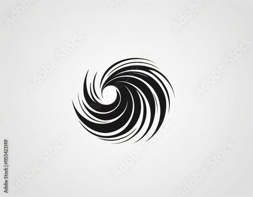 Abstract Spiral Logo. Vortex, Swirl, Infinity, Motion, Design. Graphic, Symbol, Icon, Branding. Ai generated image.