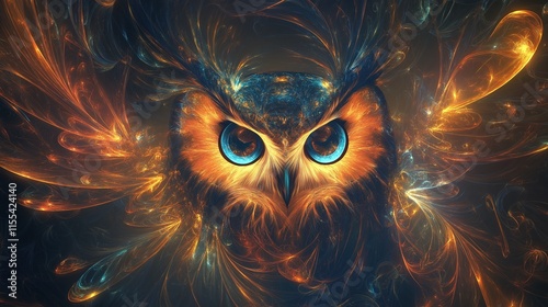 Owl abstract background photo