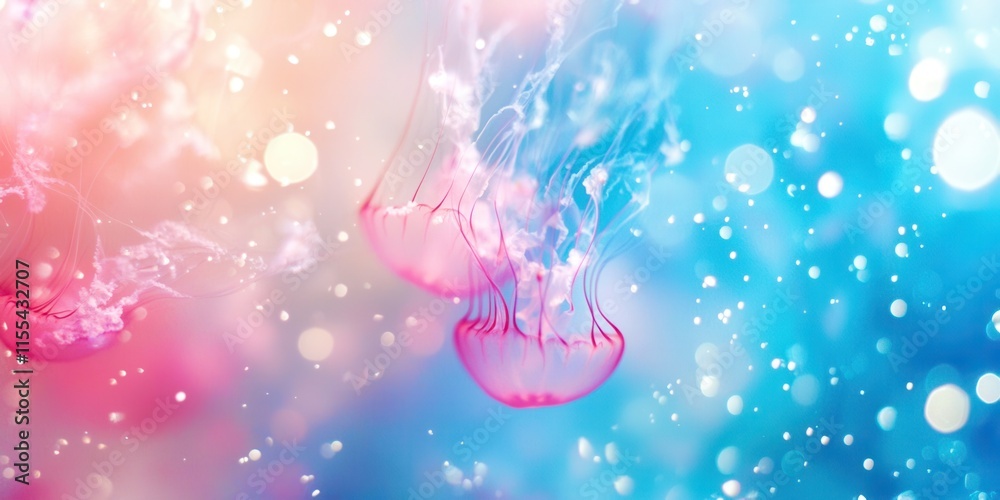 Fototapeta premium Jellyfish is floating in the water